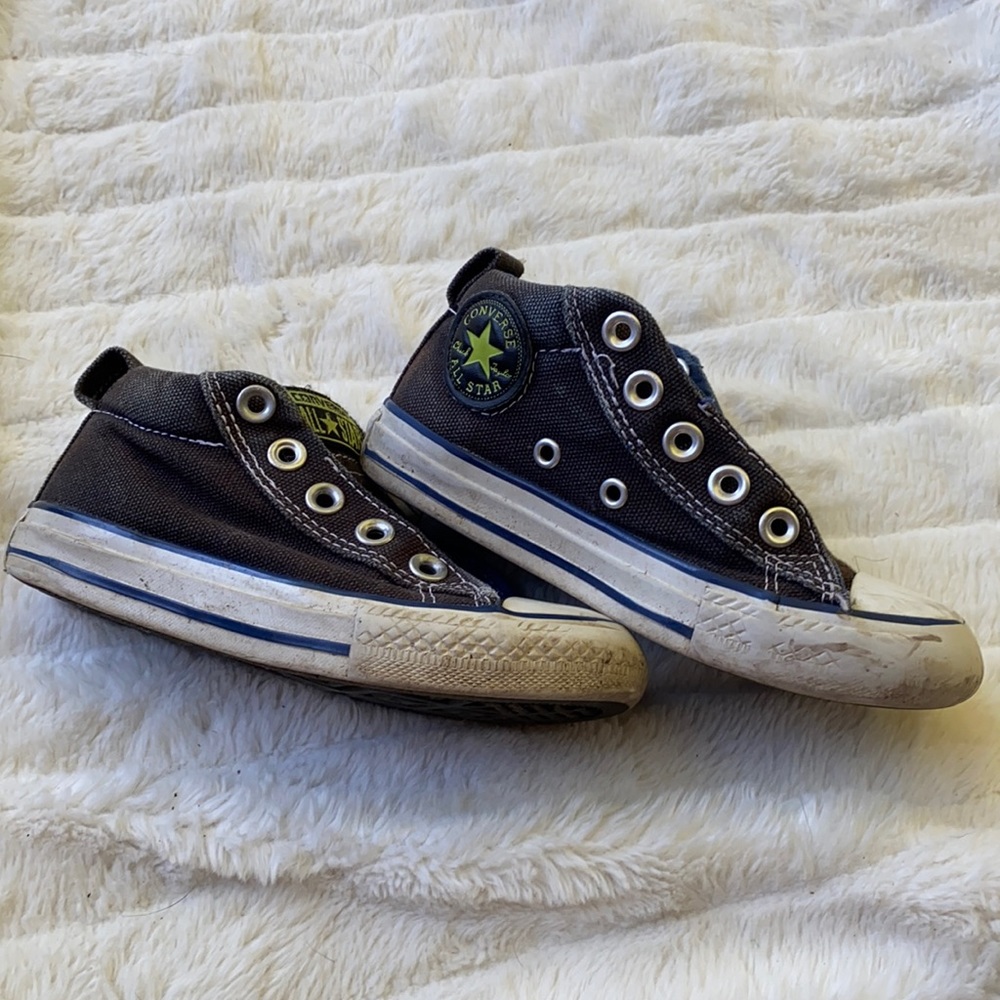Kids Black High Top Converse All Star - Sz Y11